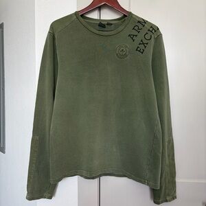 ARMANI EXCHANGE CREWNECK SWEATSHIRT OLIVE GREEN MEN’S LARGE